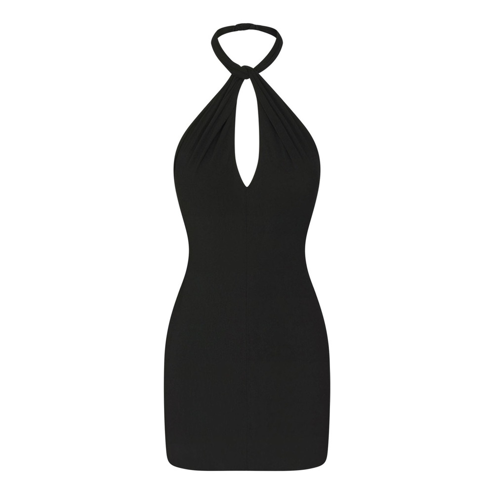 Skims Summer Mesh Keyhole Halter Dress